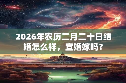 2026年农历二月二十日结婚怎么样，宜婚嫁吗？