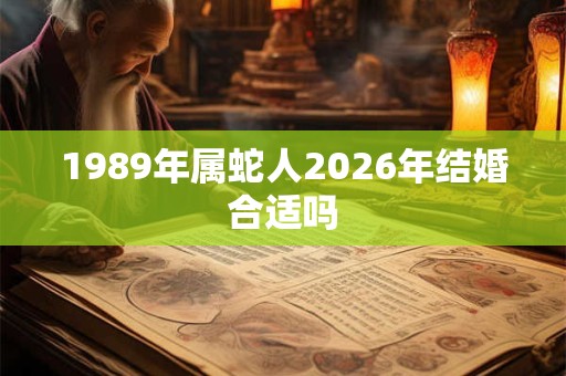 1989年属蛇人2026年结婚合适吗