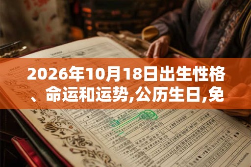 2026年10月18日出生性格、命运和运势,公历生日,免费算命 2026年10月18日出生性格、命运和运势,公历生日,免费算命