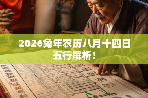 2026兔年农历八月十四日五行解析！