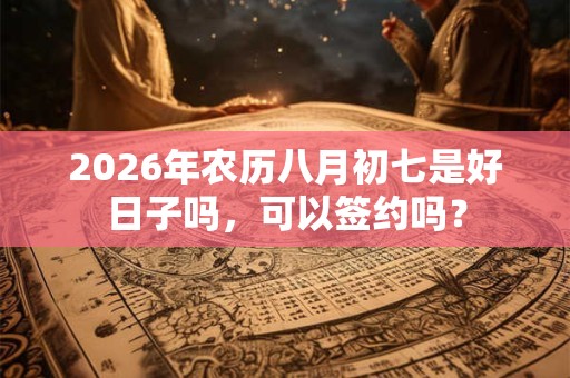 2026年农历八月初七是好日子吗,可以签约吗? 2026年农历八月初七是好日子吗,可以签约吗?