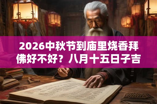 2026中秋节到庙里烧香拜佛好不好？八月十五日子吉利吗？