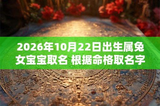 2026年10月22日出生属兔女宝宝取名 根据命格取名字