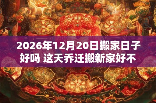 2026年12月20日搬家日子好吗 这天乔迁搬新家好不好 2026年12月20日搬家日子好吗 这天乔迁搬新家好不好