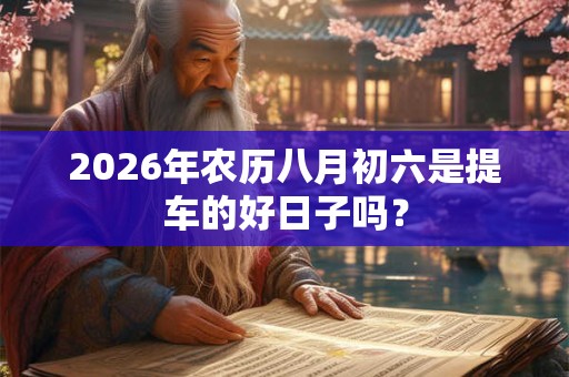 2026年农历八月初六是提车的好日子吗? 2026年农历八月初六是提车的好日子吗?