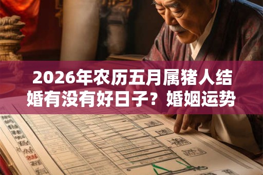 2026年农历五月属猪人结婚有没有好日子?婚姻运势怎么样? 2026年农历五月属猪人结婚有没有好日子?婚姻运势怎么样?