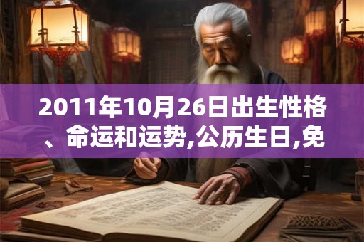 2011年10月26日出生性格、命运和运势,公历生日,免费算命 2011年10月26日出生性格、命运和运势,公历生日,免费算命