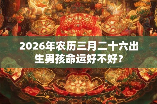 2026年农历三月二十六出生男孩命运好不好? 2026年农历三月二十六出生男孩命运好不好?