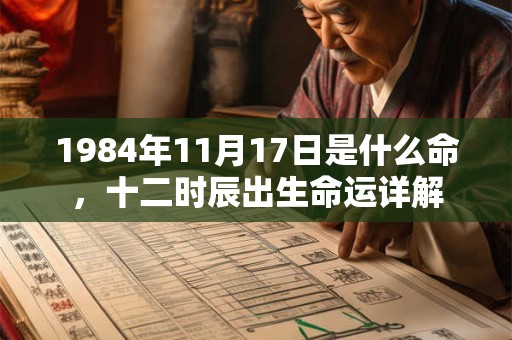 1984年11月17日是什么命，十二时辰出生命运详解