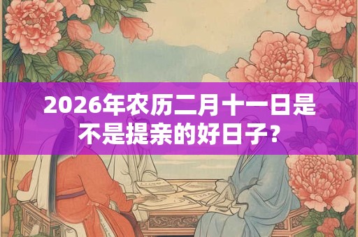 2026年农历二月十一日是不是提亲的好日子？