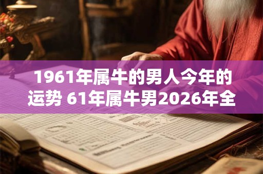 1961年属牛的男人今年的运势 61年属牛男2026年全年运气如何