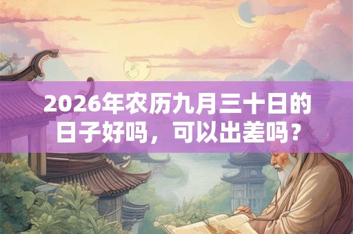 2026年农历九月三十日的日子好吗，可以出差吗？
