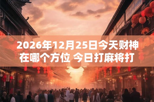 2026年12月25日今天财神在哪个方位 今日打麻将打牌财神方位！
