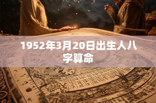 1952年3月20日出生人八字算命 1952年3月20日出生人八字算命