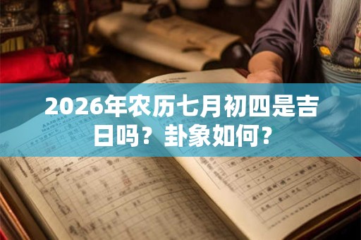 2026年农历七月初四是吉日吗?卦象如何? 2026年农历七月初四是吉日吗?卦象如何?