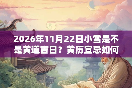 2026年11月22日小雪是不是黄道吉日?黄历宜忌如何? 2026年11月22日小雪是不是黄道吉日?黄历宜忌如何?