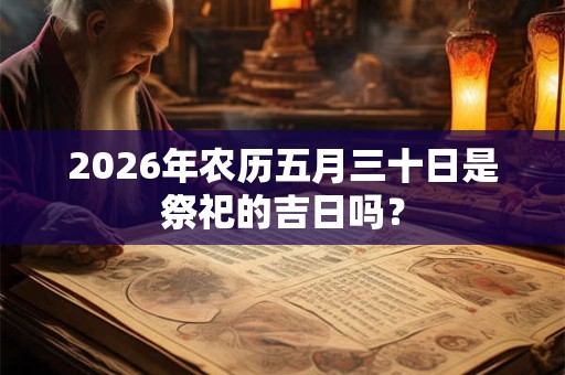 2026年农历五月三十日是祭祀的吉日吗? 2026年农历五月三十日是祭祀的吉日吗?