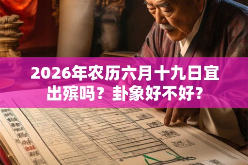 2026年农历六月十九日宜出殡吗?卦象好不好? 2026年农历六月十九日宜出殡吗?卦象好不好?