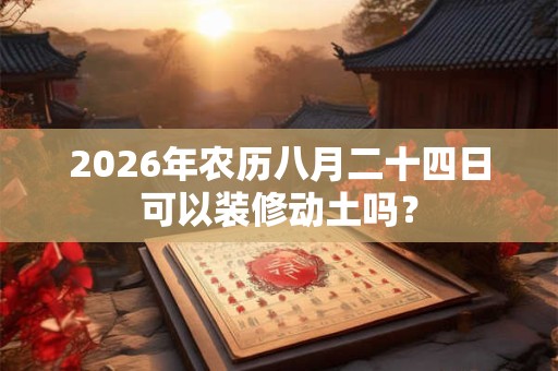 2026年农历八月二十四日可以装修动土吗? 2026年农历八月二十四日可以装修动土吗?