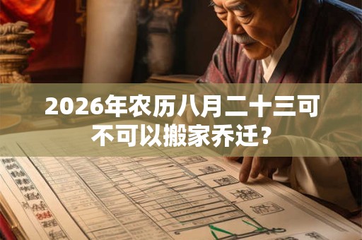 2026年农历八月二十三可不可以搬家乔迁? 2026年农历八月二十三可不可以搬家乔迁?