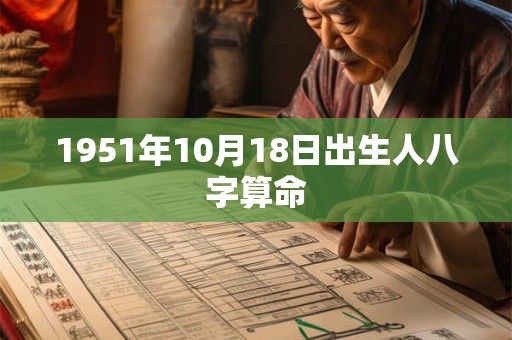 1951年10月18日出生人八字算命