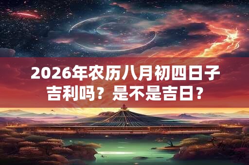 2026年农历八月初四日子吉利吗?是不是吉日? 2026年农历八月初四日子吉利吗?是不是吉日?