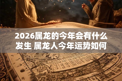 2026属龙的今年会有什么发生 属龙人今年运势如何
