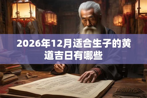 2026年12月适合生子的黄道吉日有哪些 2026年12月适合生子的黄道吉日有哪些