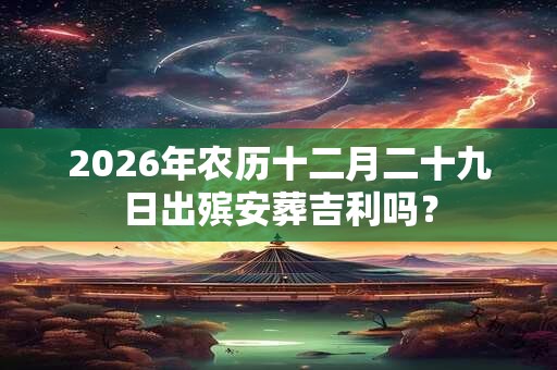2026年农历十二月二十九日出殡安葬吉利吗? 2026年农历十二月二十九日出殡安葬吉利吗?
