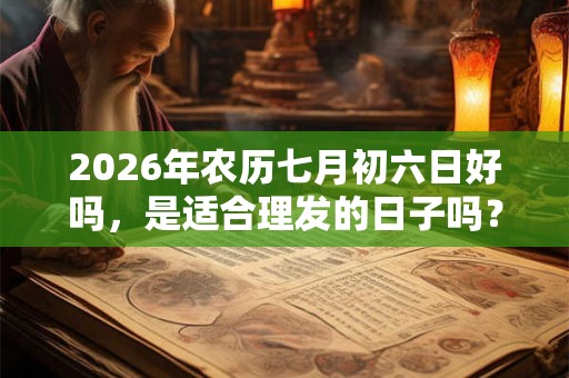 2026年农历七月初六日好吗,是适合理发的日子吗? 2026年农历七月初六日好吗,是适合理发的日子吗?