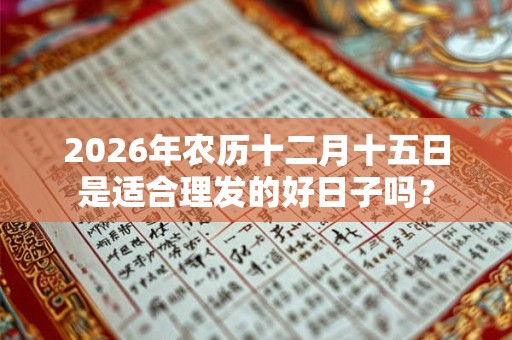 2026年农历十二月十五日是适合理发的好日子吗? 2026年农历十二月十五日是适合理发的好日子吗?