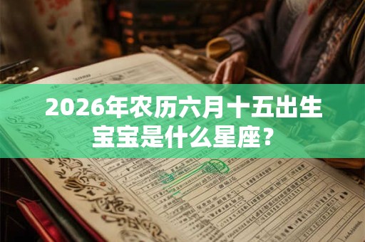 2026年农历六月十五出生宝宝是什么星座? 2026年农历六月十五出生宝宝是什么星座?