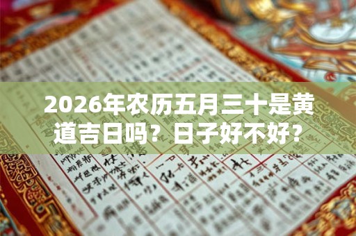 2026年农历五月三十是黄道吉日吗?日子好不好? 2026年农历五月三十是黄道吉日吗?日子好不好?
