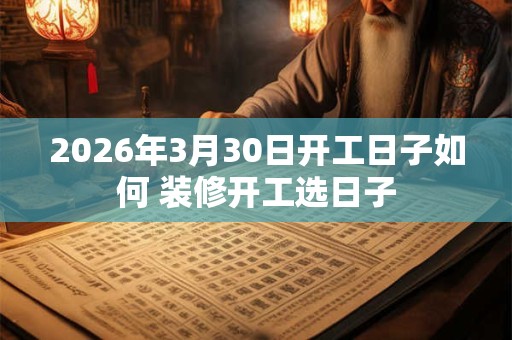 2026年3月30日开工日子如何 装修开工选日子 2026年3月30日开工日子如何 装修开工选日子