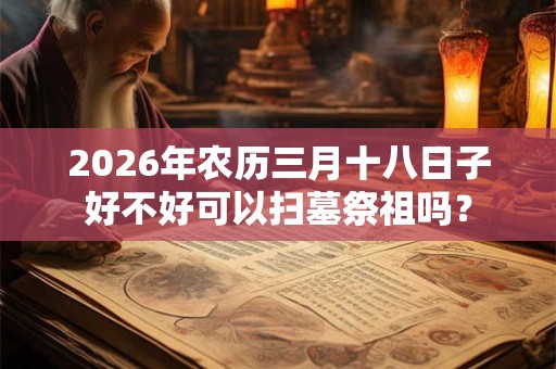 2026年农历三月十八日子好不好可以扫墓祭祖吗? 2026年农历三月十八日子好不好可以扫墓祭祖吗?