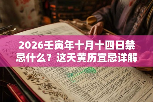 2026壬寅年十月十四日禁忌什么?这天黄历宜忌详解 2026壬寅年十月十四日禁忌什么?这天黄历宜忌详解