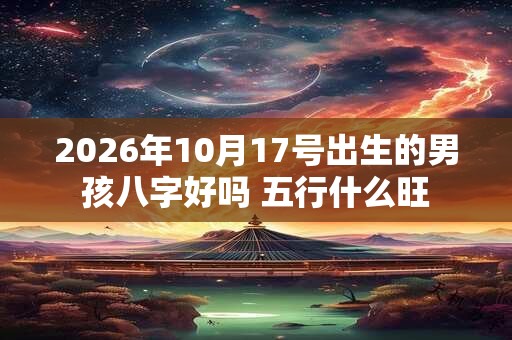 2026年10月17号出生的男孩八字好吗 五行什么旺