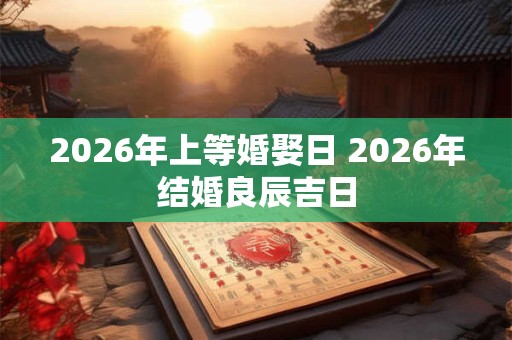 2026年上等婚娶日 2026年结婚良辰吉日 2026年上等婚娶日 2026年结婚良辰吉日