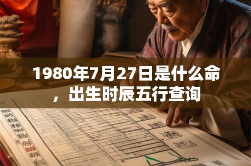 1980年7月27日是什么命,出生时辰五行查询 1980年7月27日是什么命,出生时辰五行查询