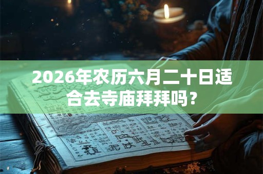 2026年农历六月二十日适合去寺庙拜拜吗? 2026年农历六月二十日适合去寺庙拜拜吗?