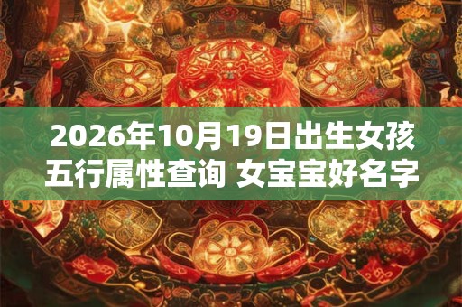 2026年10月19日出生女孩五行属性查询 女宝宝好名字合集 2026年10月19日出生女孩五行属性查询 女宝宝好名字合集