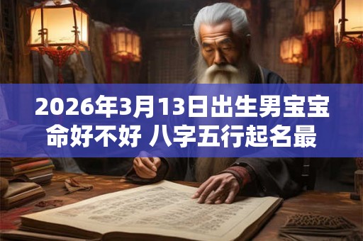 2026年3月13日出生男宝宝命好不好 八字五行起名最全款 2026年3月13日出生男宝宝命好不好 八字五行起名最全款