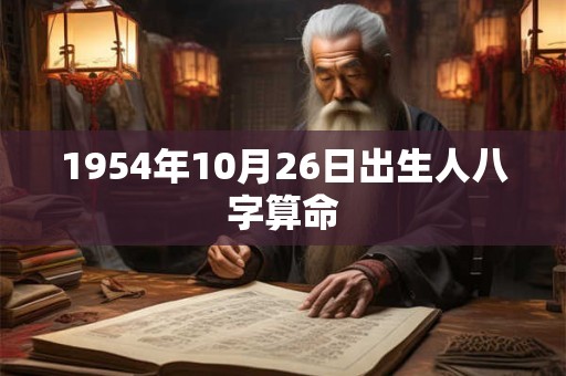 1954年10月26日出生人八字算命 1954年10月26日出生人八字算命