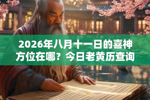 2026年八月十一日的喜神方位在哪？今日老黄历查询