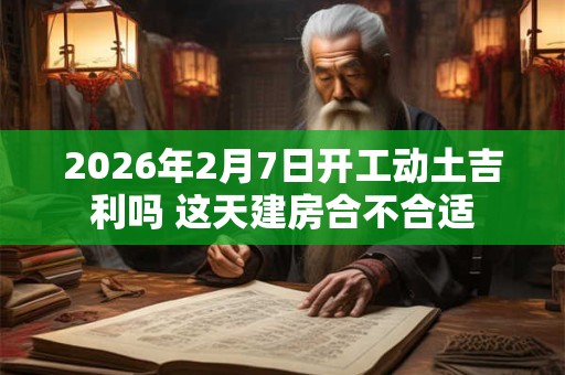 2026年2月7日开工动土吉利吗 这天建房合不合适 2026年2月7日开工动土吉利吗 这天建房合不合适