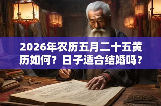 2026年农历五月二十五黄历如何？日子适合结婚吗？
