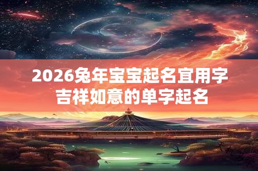 2026兔年宝宝起名宜用字 吉祥如意的单字起名