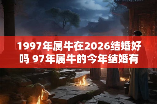 1997年属牛在2026结婚好吗 97年属牛的今年结婚有哪些好处 1997年属牛在2026结婚好吗 97年属牛的今年结婚有哪些好处
