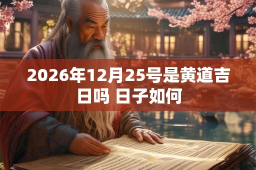 2026年12月25号是黄道吉日吗 日子如何