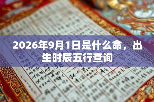 2026年9月1日是什么命,出生时辰五行查询 2026年9月1日是什么命,出生时辰五行查询